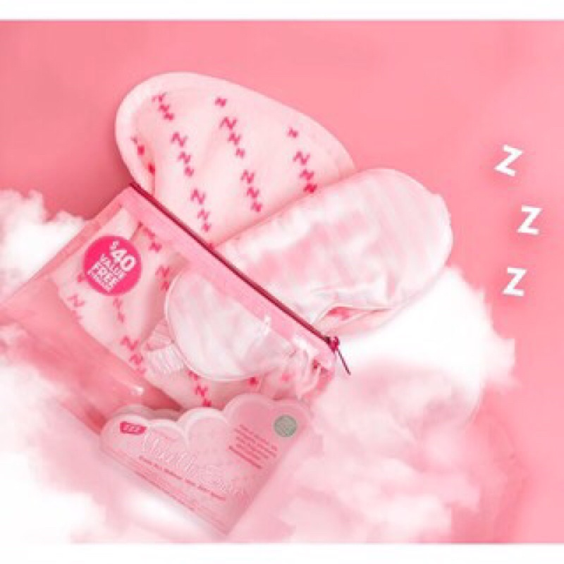 Makeup Eraser ✨ Khăn tẩy trang - Set Zzz 3 món (1 khăn fullsize + 1 túi đựng + 1 mặt nạ mắt)