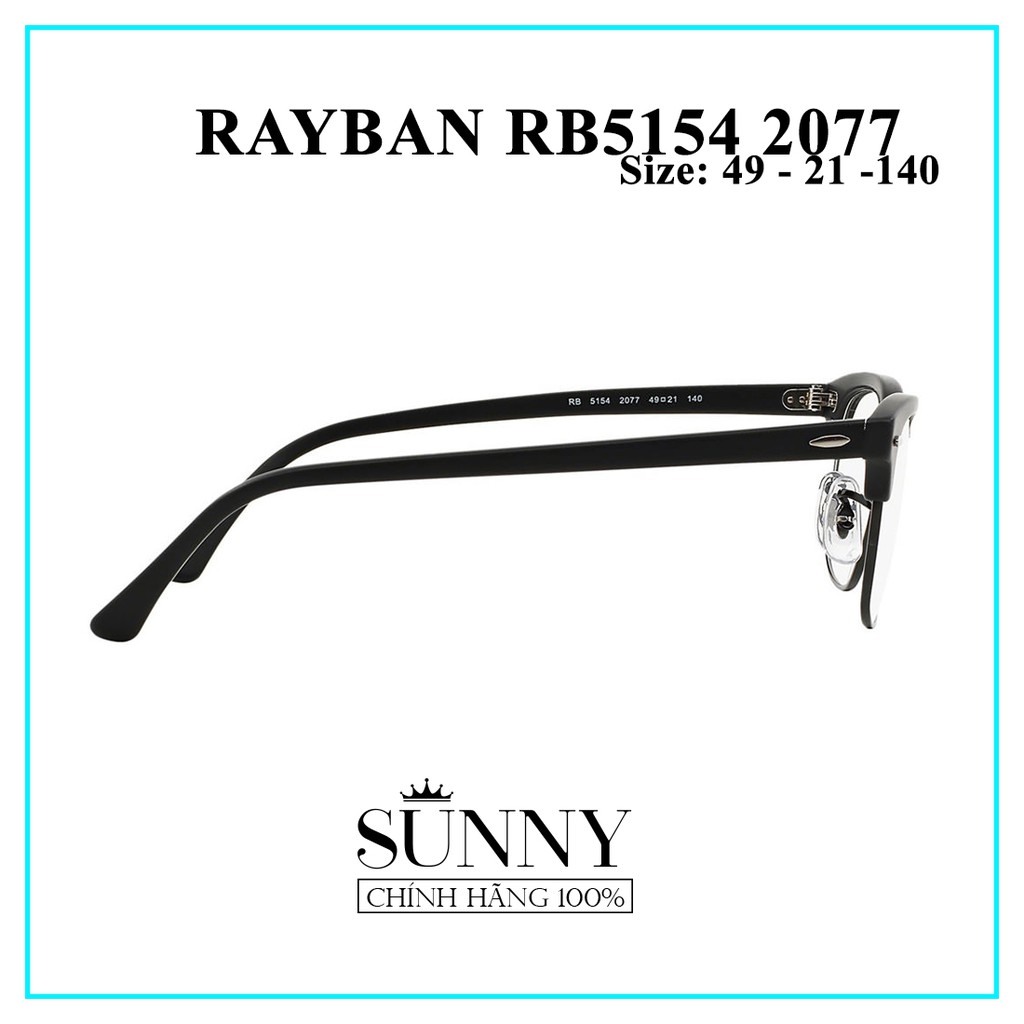 Gọng kính thời trang Rayban RB5154-2077 chính hãng, thiết kế dễ đeo bảo vệ mắt