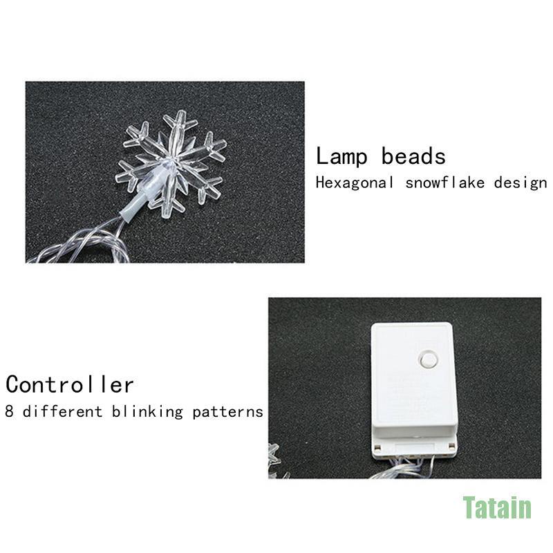Dây đèn LED hình bông tuyết trang trí tiệc