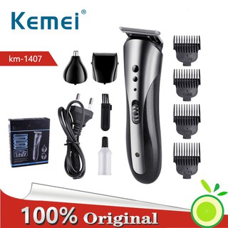 Máy cắt tóc KEMEI KM-1407 thiết kế 3 trong 1 đa năng tiện dụng