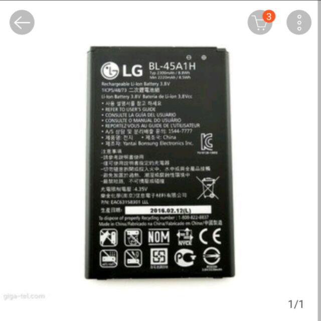 Pin LG K10 Xịn có bảo hành