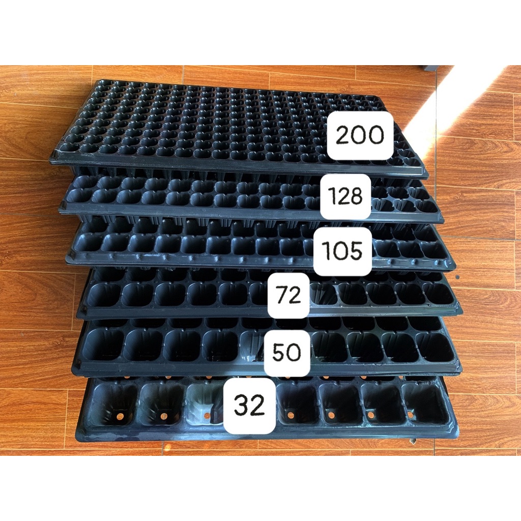 COMBO 10 KHAY ƯƠM HẠT GIỐNG CÁC LOẠI 32,50,72,105,128,200 LỖ (BẦU ƯƠM THÔNG MINH, DỊCH TRUYỀN CHO CÂY, KEO SẸO...)