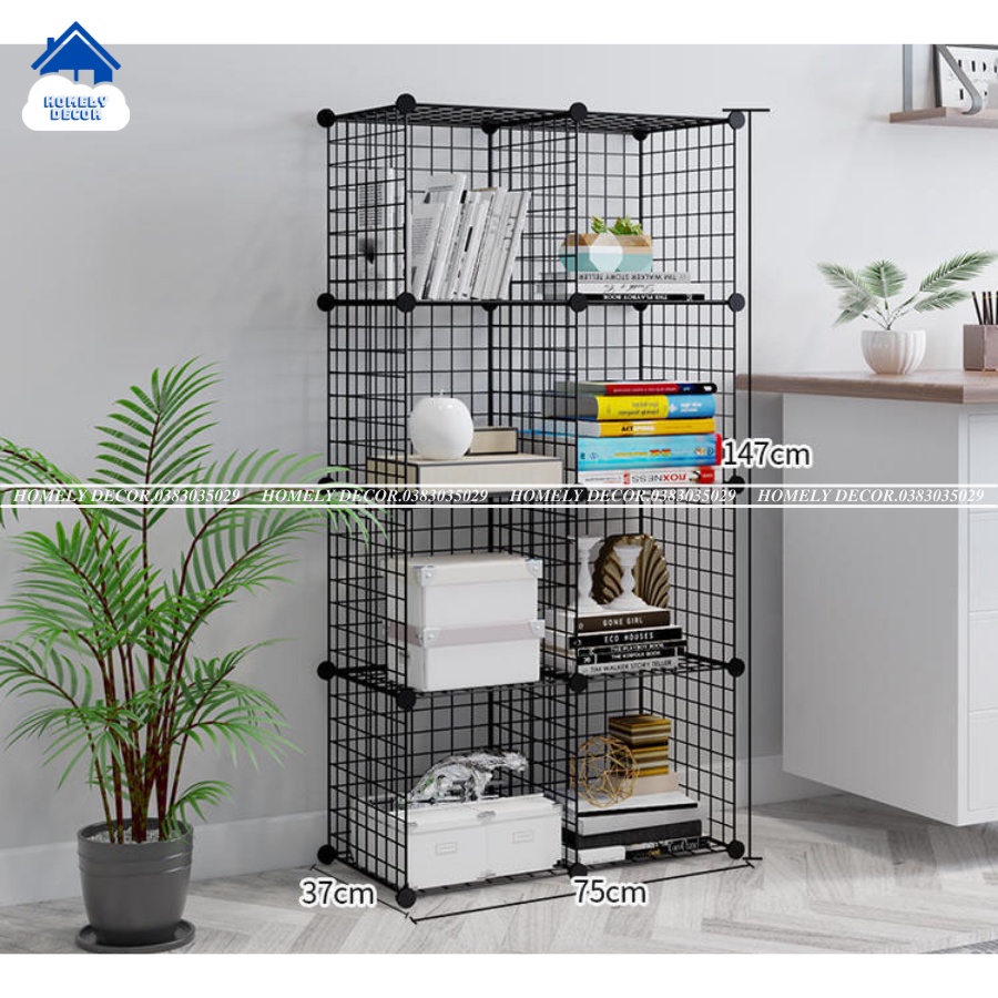 TẶNG CHỐT TỦ LƯỚI SẮT THÉP 8 Ô ĐỂ ĐỒ TIỆN DỤNG, ĐA NĂNG