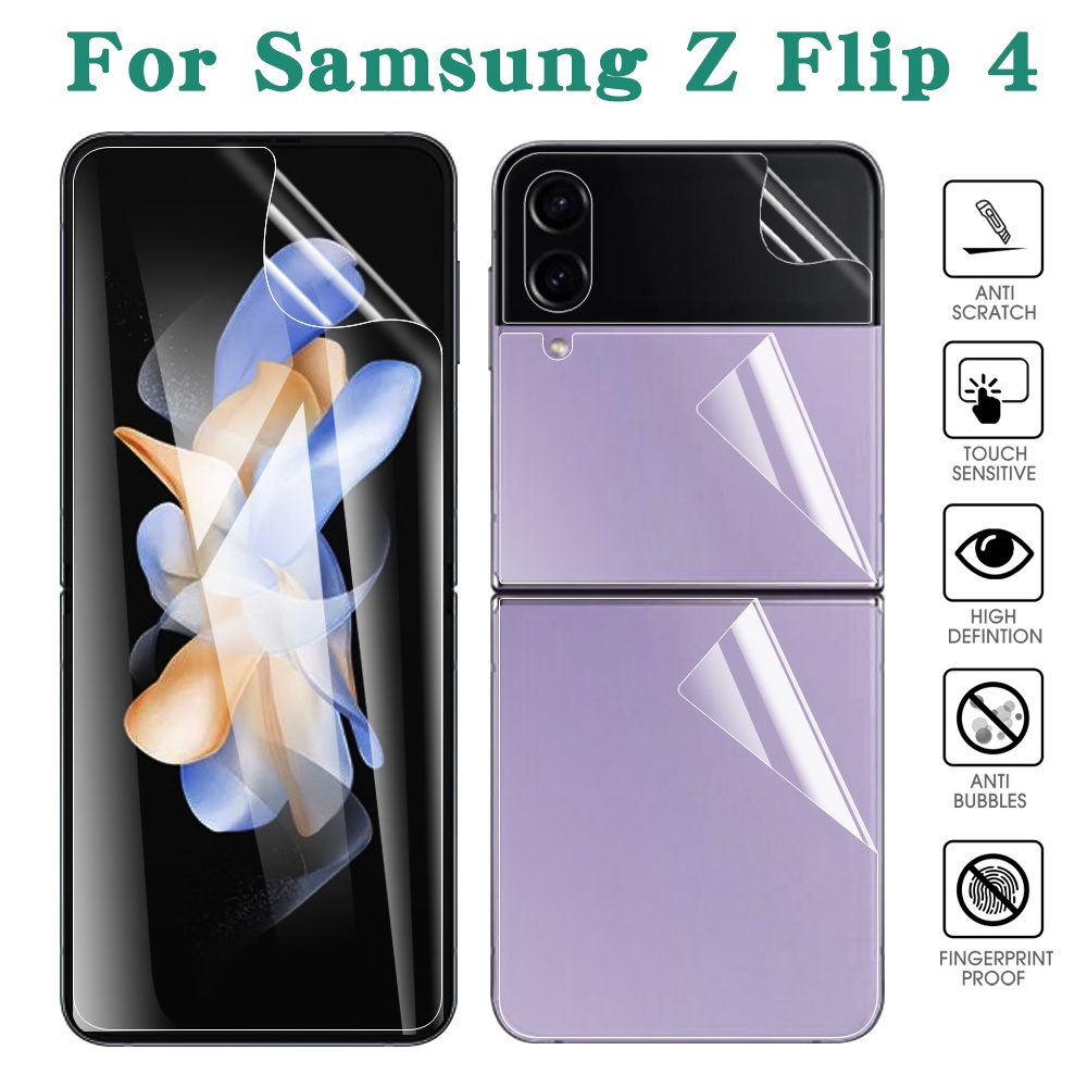 Kính Cường Lực Trước Và Sau Mềm Trong Suốt HD Cho Samsung Z Flip 4