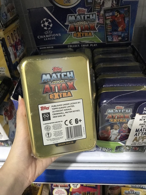 [ Mega Tin ] Hộp thẻ Match Attax Extra Champion mùa 19/20 ( 50 thẻ )