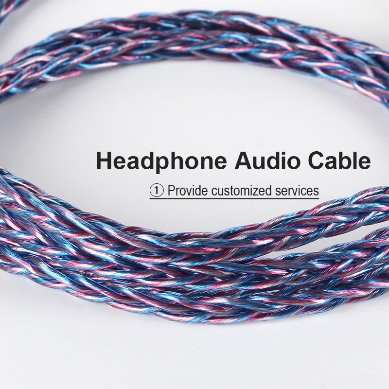 Dây Cáp Tai Nghe 8 Lõi Đồng Mạ Bạc