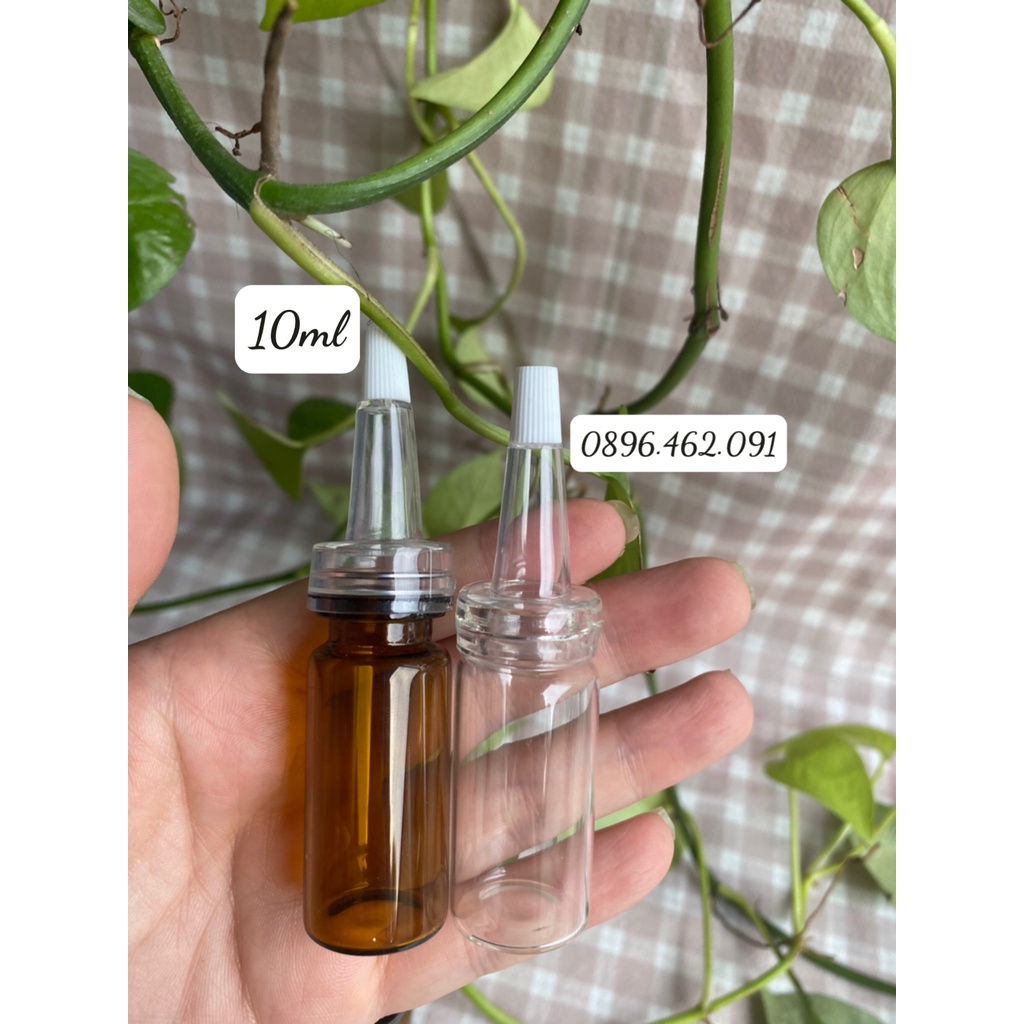 Lọ thủy tinh chiết serum 5ml/10ml/20ml kèm Nút chiết nhỏ giọt