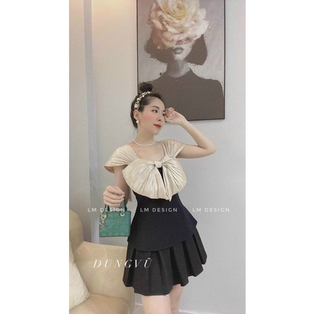 𝐂𝐎́ 𝐒𝐀̆̃𝐍. Áo Quai Nơ Lụa To Sang Chảnh