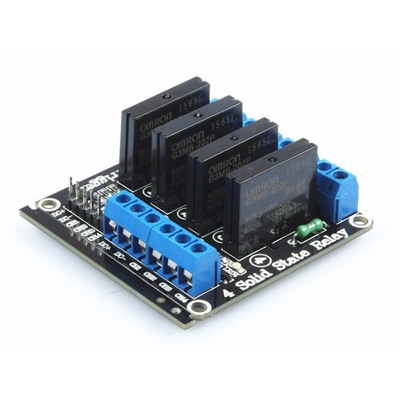 Mạch 4 relay ssr 5vdc 2a kích mức thấp Solid State Relay