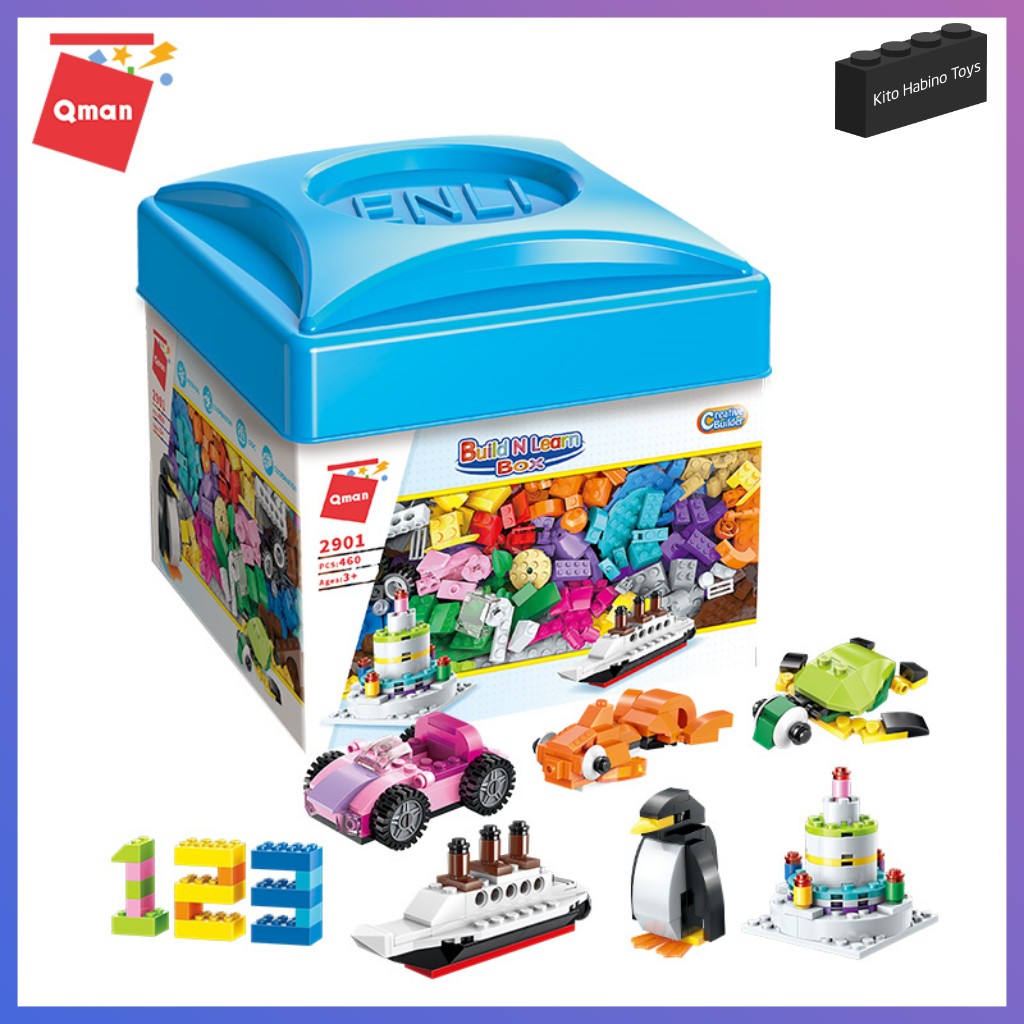 Bộ Lắp Ghép Đồ Chơi Lego Qman Hộp Gạch Sáng Tạo Cơ Bản 2901 Cho Trẻ