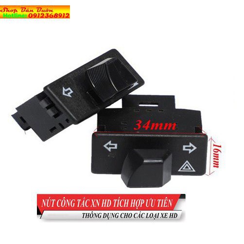 Công tắc xi nhan tích hợp ưu tiên thông dụng cho các loại xe honda, yamaha tiện dụng