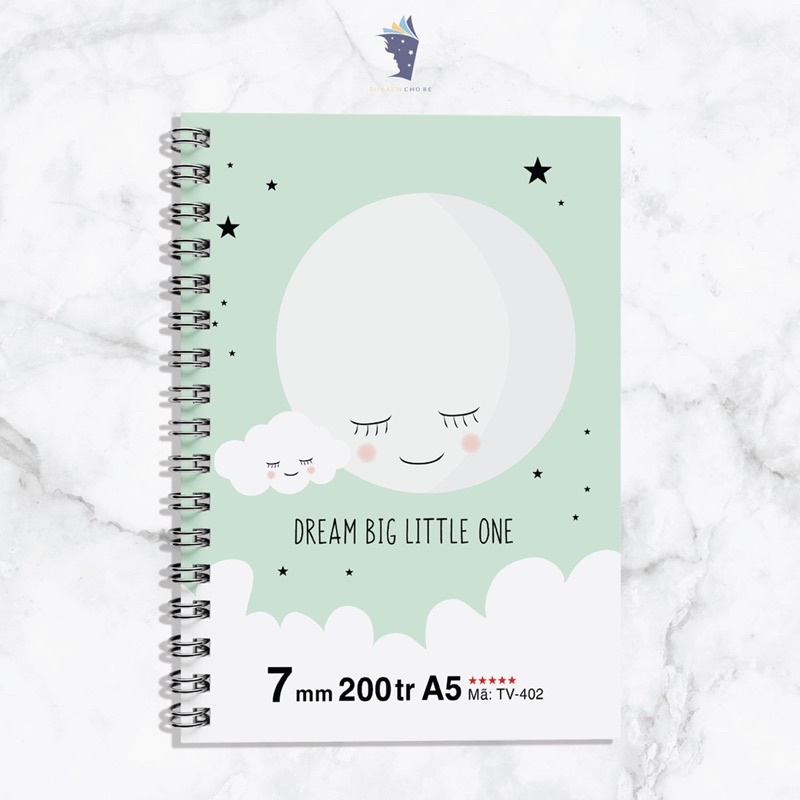 Sổ lò xo A5 ruột kẻ ngang TUANVIET BOOKS 200 trang, phù hợp ghi chép