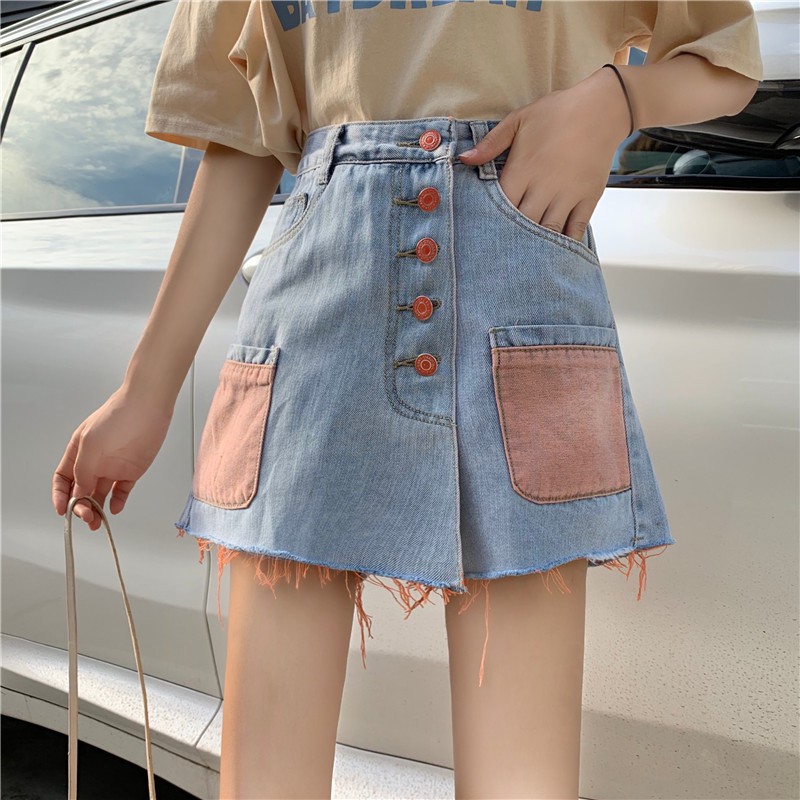 Quần Shorts Jeans Giả Váy