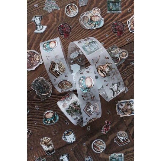 LCN - Chiết lẻ chu kỳ 50cm cuộn Pet Tape Coffee Shop