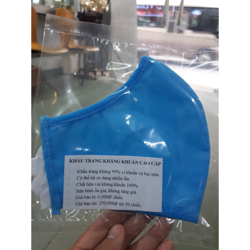 (NL vai chong dich, khang khuan) Khau Trang Vai 2 lop  KHANG KHUAN - HANG CO SAN( KEM ANH THAT+ VIDEO TEST SP) | BigBuy360 - bigbuy360.vn