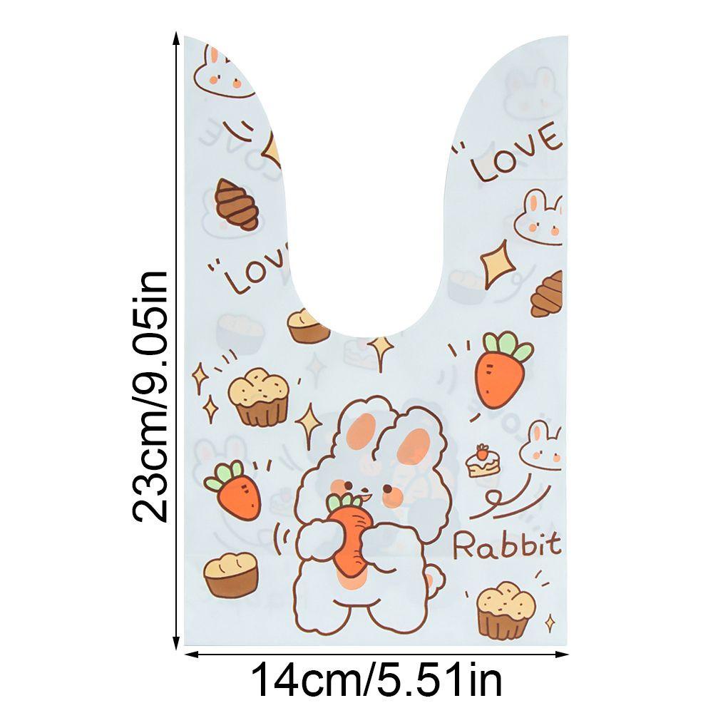 LET Set 50 Túi Đựng Bánh Quy Hình Thỏ Dễ Thương