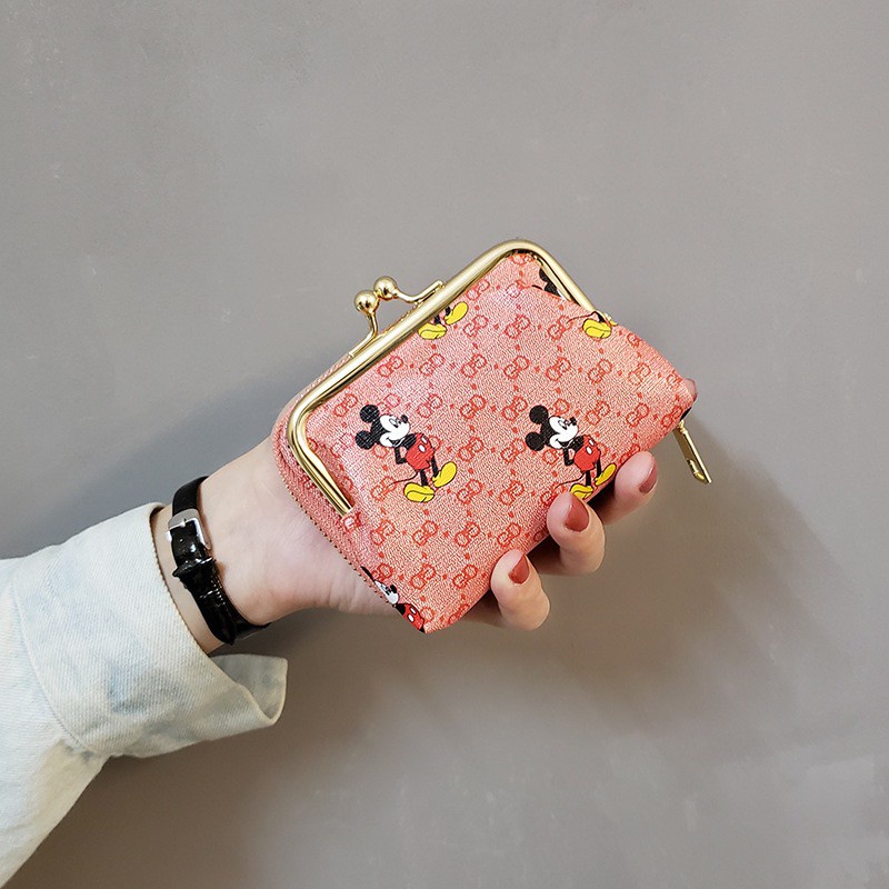 Ví Đựng Thẻ / Tiền Xu Có Khóa Kéo Họa Tiết Hoạt Hình Dễ Thương