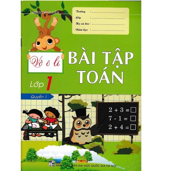 Sách - Combo Vở Ô Li Bài Tập Toán Lớp 1 Quyển 1 Và Quyển 2