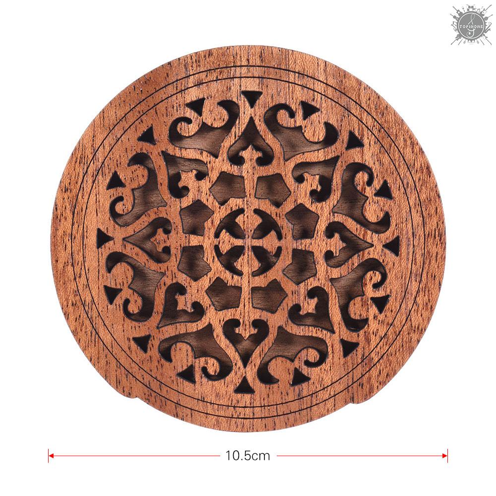 TP Guitar Wooden Soundhole Sound Hole Cover Block Feedback Buffer Mahogany Wood for EQ Acoustic Folk Guitars