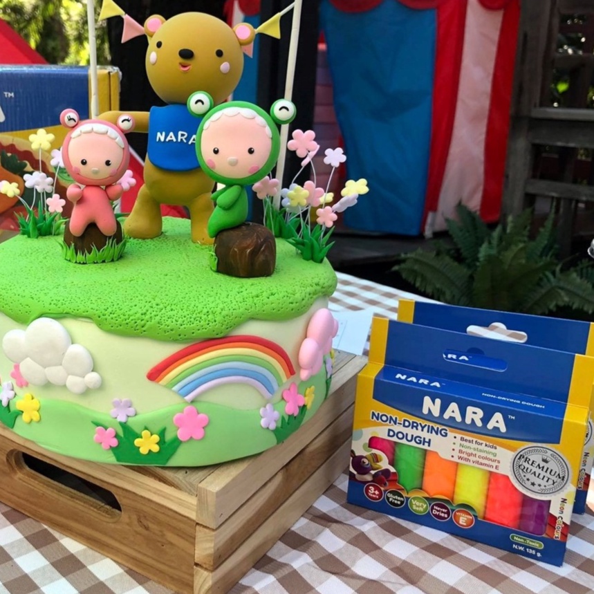6 màu đất nặn Nara - không khô, không dính tay, an toàn cho bé,  135g - Dòng cao cấp