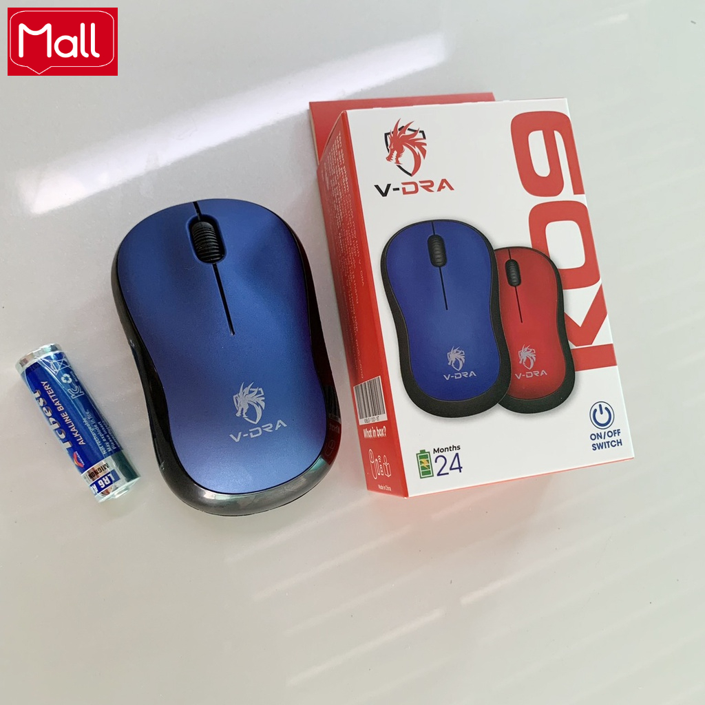 CHUỘT KHÔNG DÂY CAO CẤP V-DRA K09 - CÔNG TẮC BẬT/TẮT