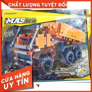 [New]Lego Lắp Ráp Xe Ben Công Trình Master Builder - Qi Zhi Le 23301 ( 623 Mảnh )[Hàng Có Sẵn]