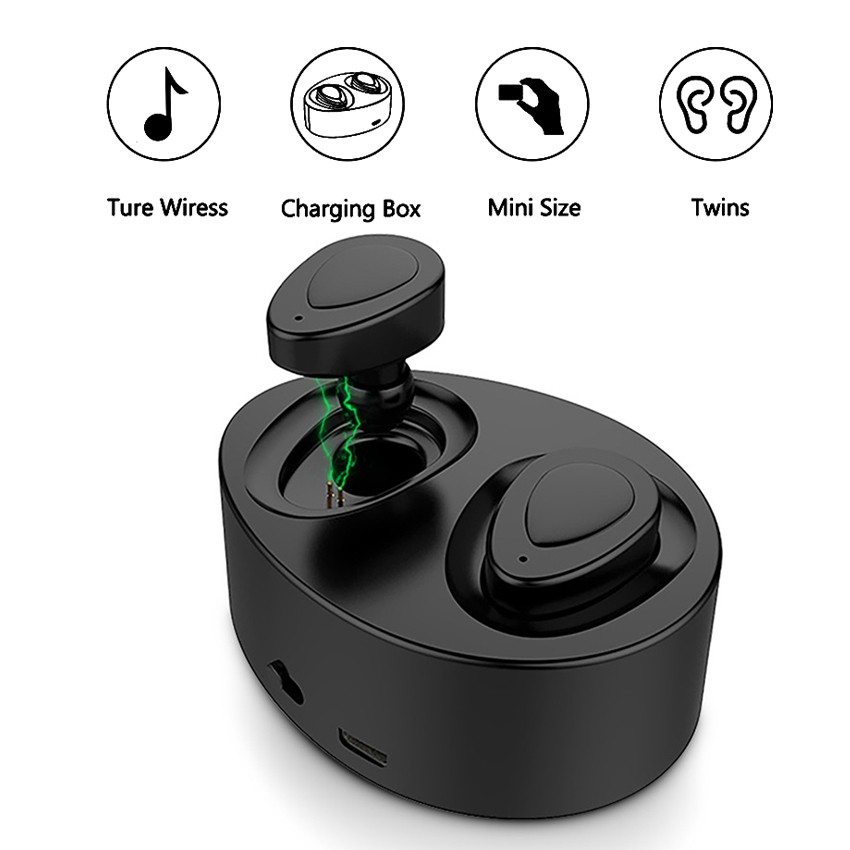 Tai Nghe Bluetooth Không Dây Mini Tws K2 Kèm Hộp Sạc Ốp