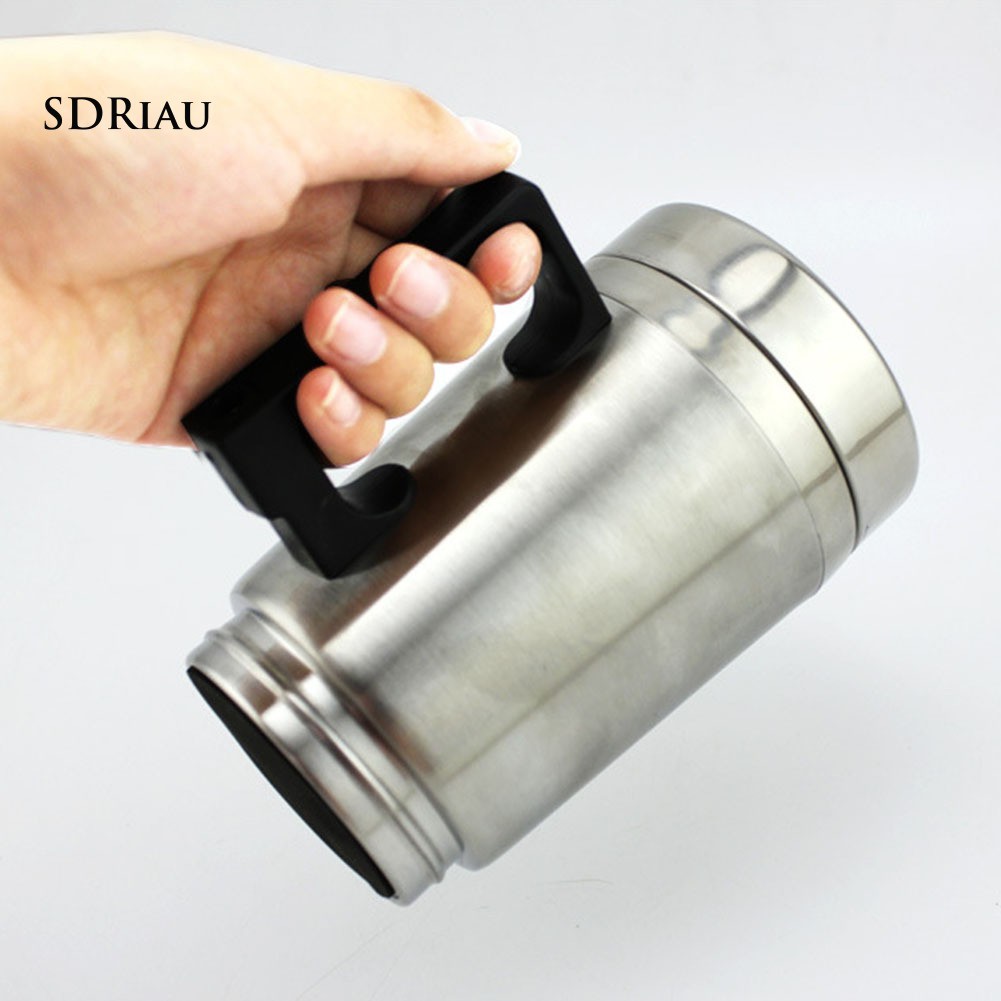 Cốc Đun Nước Bằng Thép Không Gỉ 12v / 24v 450ml Dành Cho Xe Hơi