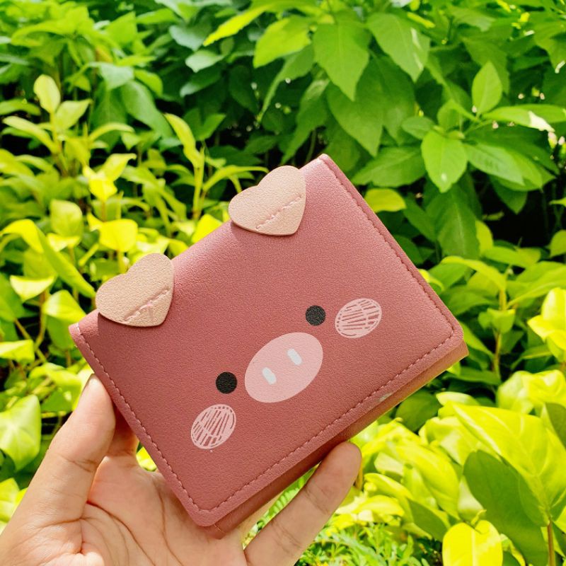 Ví Card Mini Nữ Nhiều Ngăn, Hình Con Heo Cute VN03