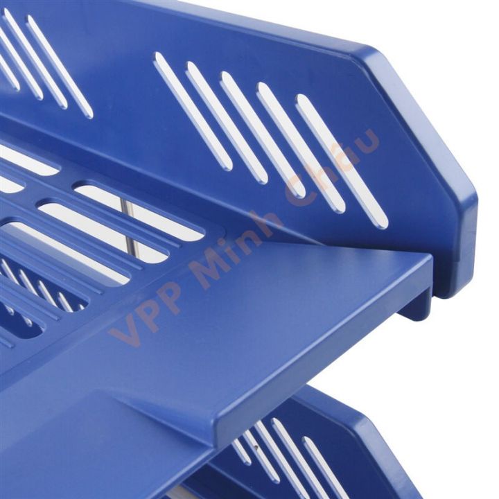Khay Đựng Tài Liệu Nhựa Deli 3 Tầng 9209 - Loại Nằm Ngang