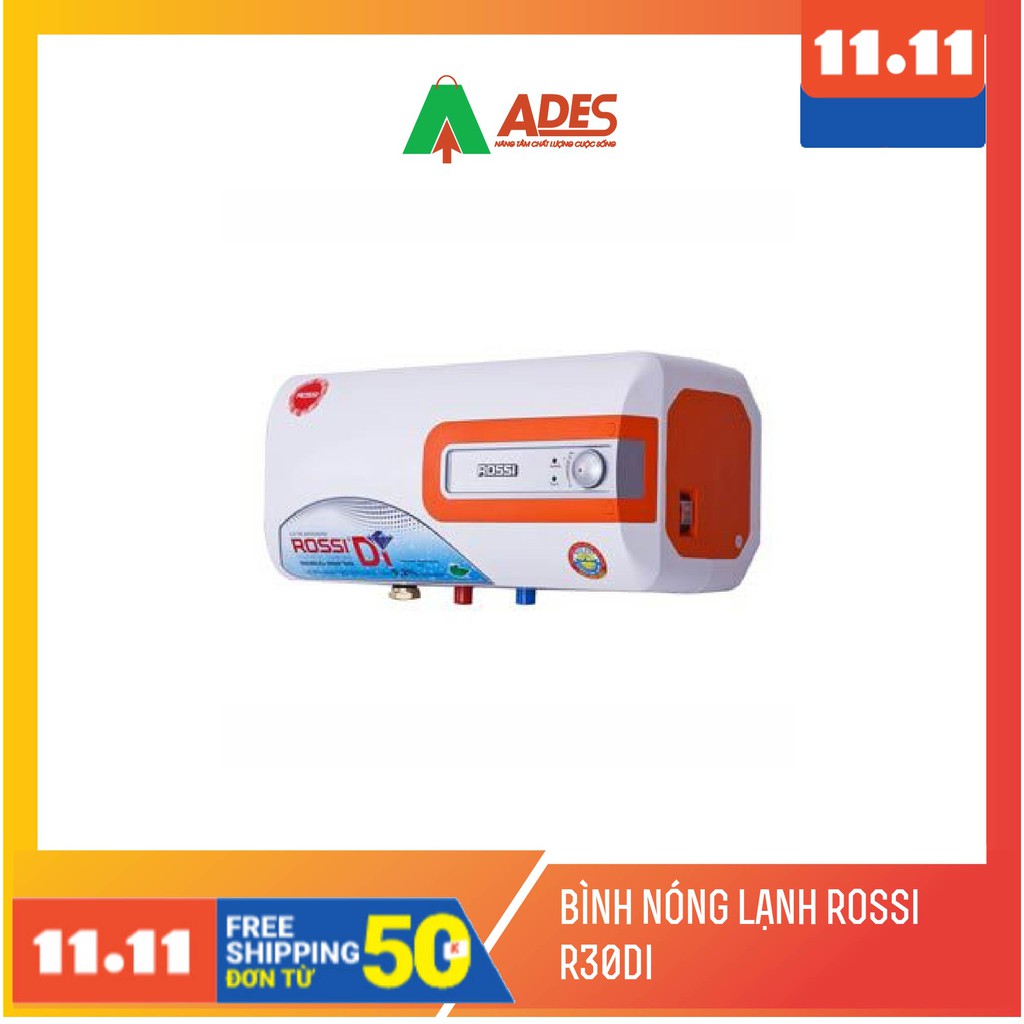 [Mã 154ELSALE2 giảm 7% đơn 300K] Bình nóng lạnh Rossi R30DI