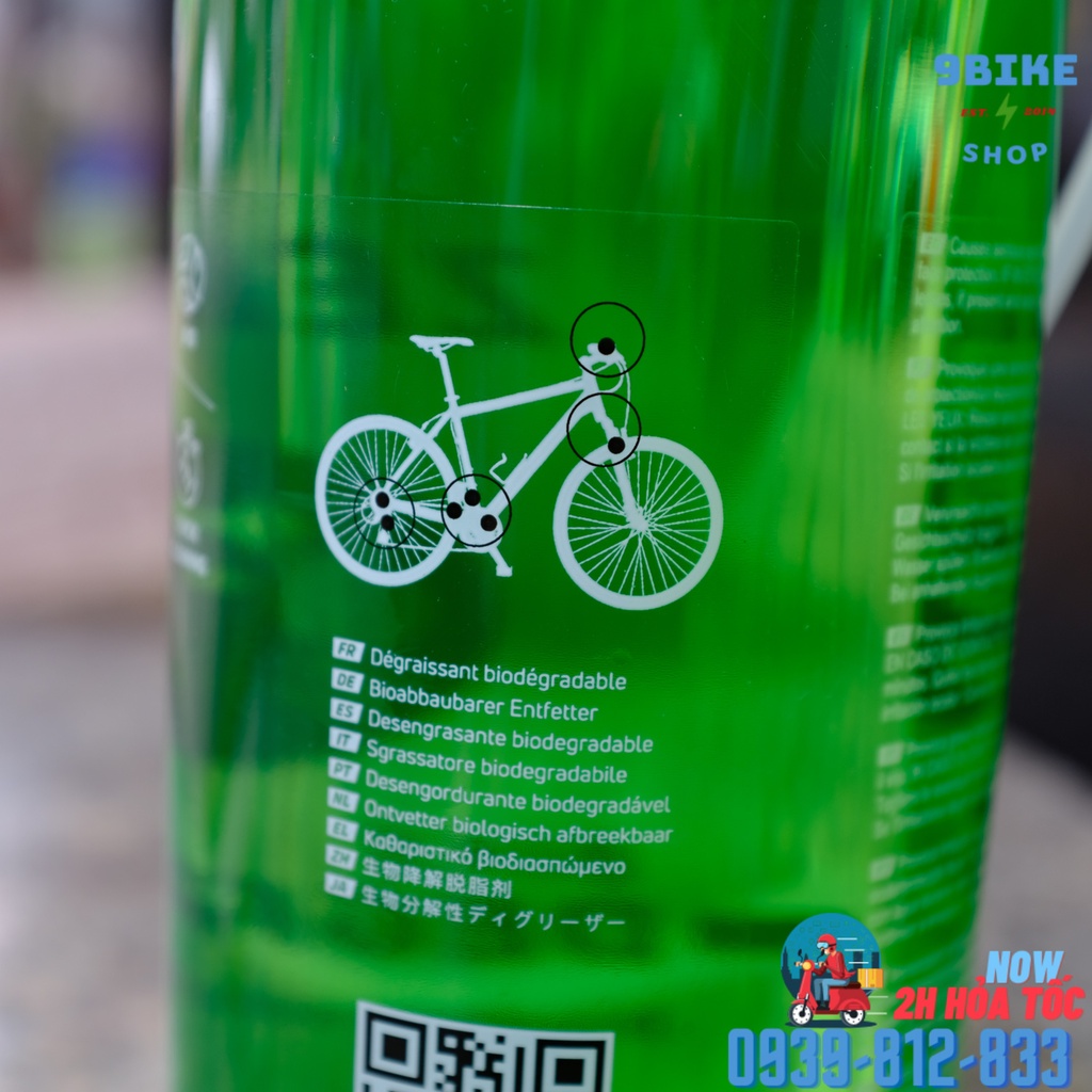 Dung dịch rửa xe đạp chuyên dụng tẩy dầu nhớt Zéfal BIKE BIO DEGREASER dung tích 1000ml