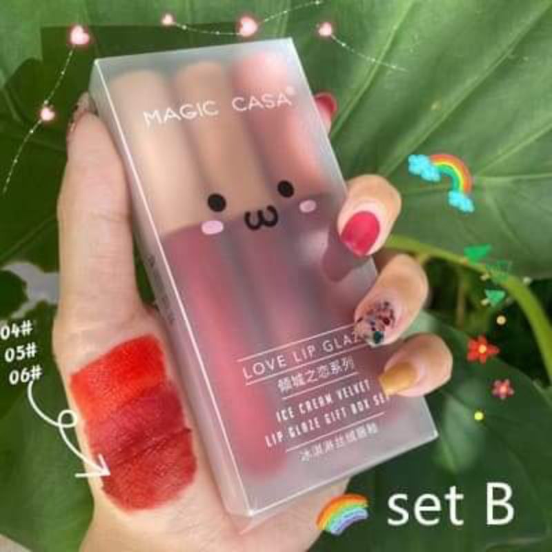 [Rẻ vô địch] Set 3 cây son kem lì Herorange Fluffy Lip Glaz | BigBuy360 - bigbuy360.vn