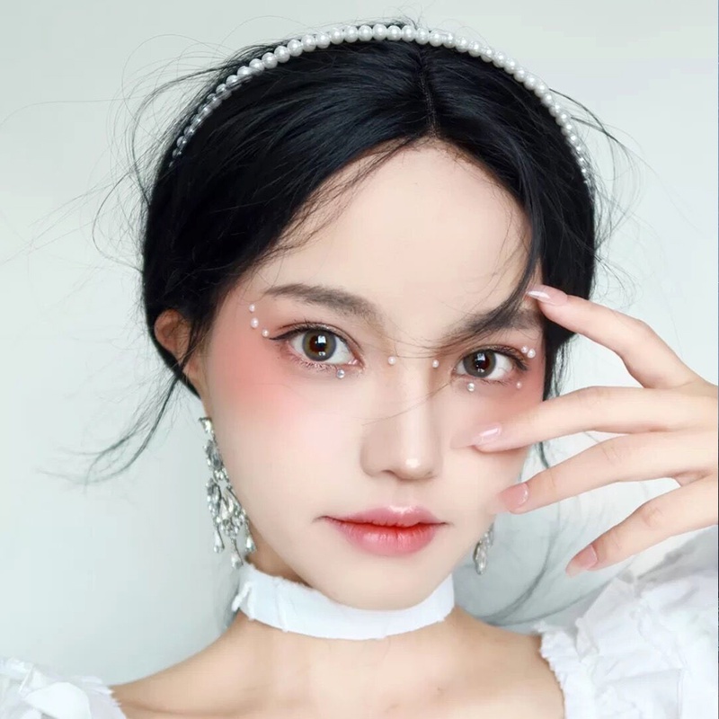 Bộ Hạt Ngọc Trai Giả Màu Trắng Tự Dính Dùng Để Trang Trí Mặt/Cơ Thể