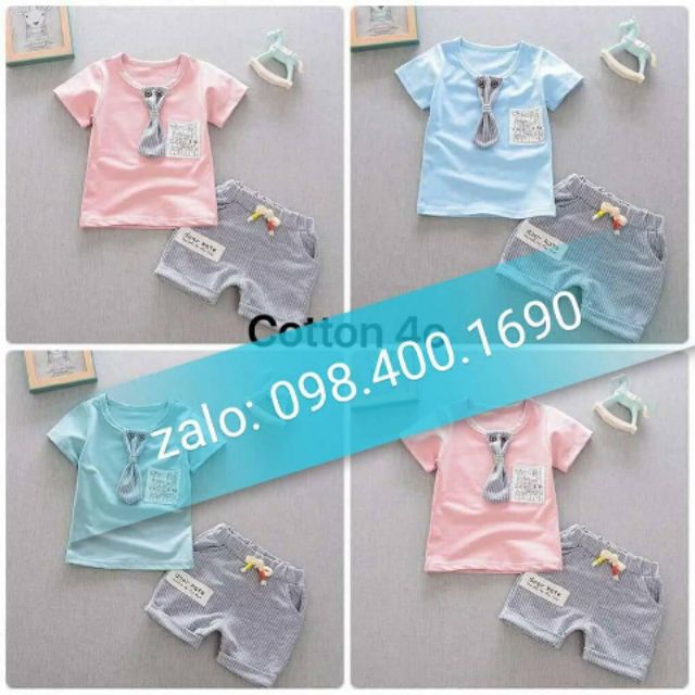 Bộ đồ cà vạt bé trai bé gái