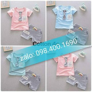 Bộ đồ cà vạt bé trai bé gái