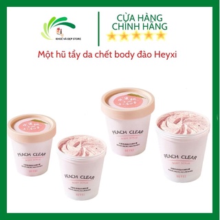 Một hũ tẩy da chết body đào Heyxi Peach Clear Body Scrub 200G Senabeauty