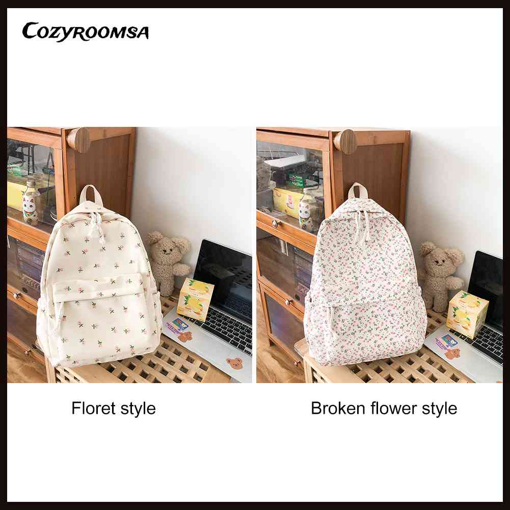 Balo Đi Học / Du Lịch Cỡ Lớn In Hoa Thời Trang