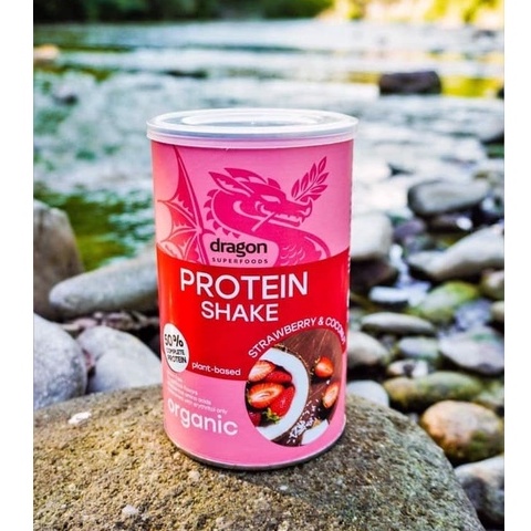 Bột Protein shake dâu và dừa 500gr - Dragon Superfoods