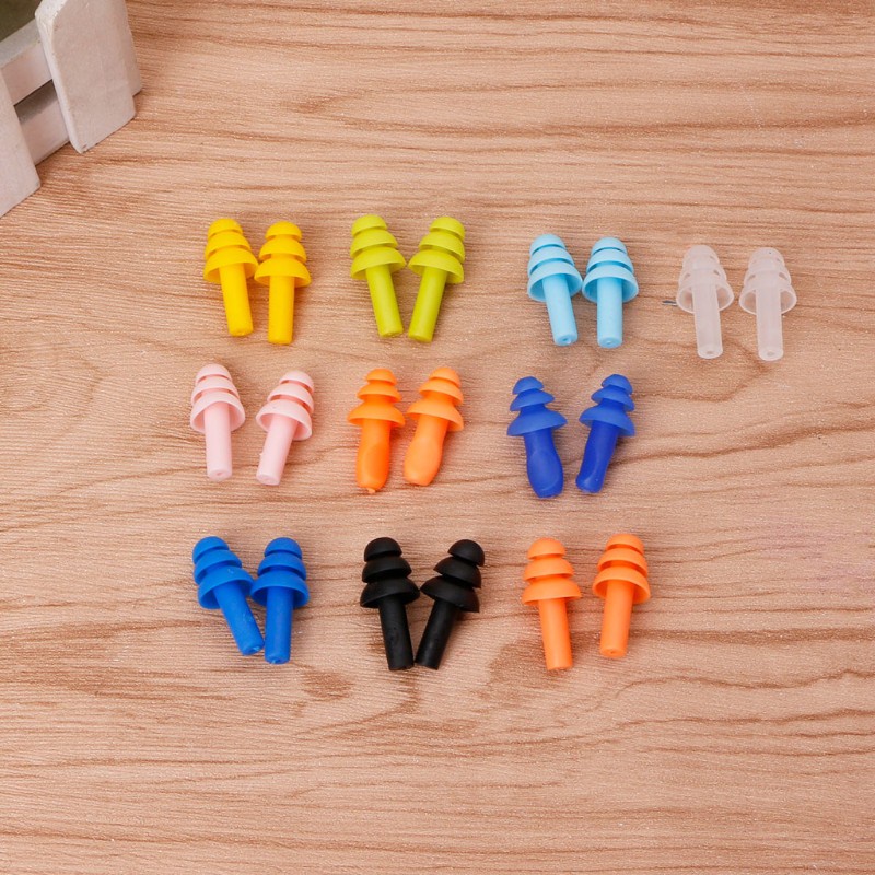 (Hàng Mới Về) Set 2 Nút Silicone Bịt Tai Chống Tiếng Ồn Tiện Dụng Khi Ngủ