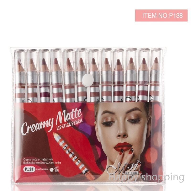 (Hàng Mới Về) Bút Kẻ Viền Môi Dưỡng Ẩm 12 Màu Sắc Tùy Chọn | BigBuy360 - bigbuy360.vn