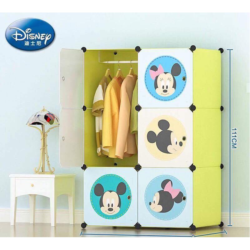 TỦ LẮP GHÉP 6 Ô DÀNH CHO NGƯỜI LỚN DÙNG TẶNG KÈM TREO ĐỒ