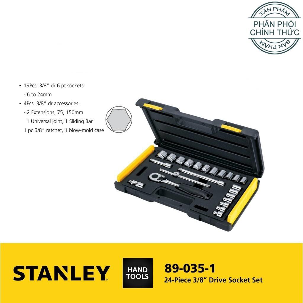 [STANLEY] Bộ khẩu hệ 3/8&quot; 6 cạnh 24 chi tiết 6-24mm Stanley 89-035