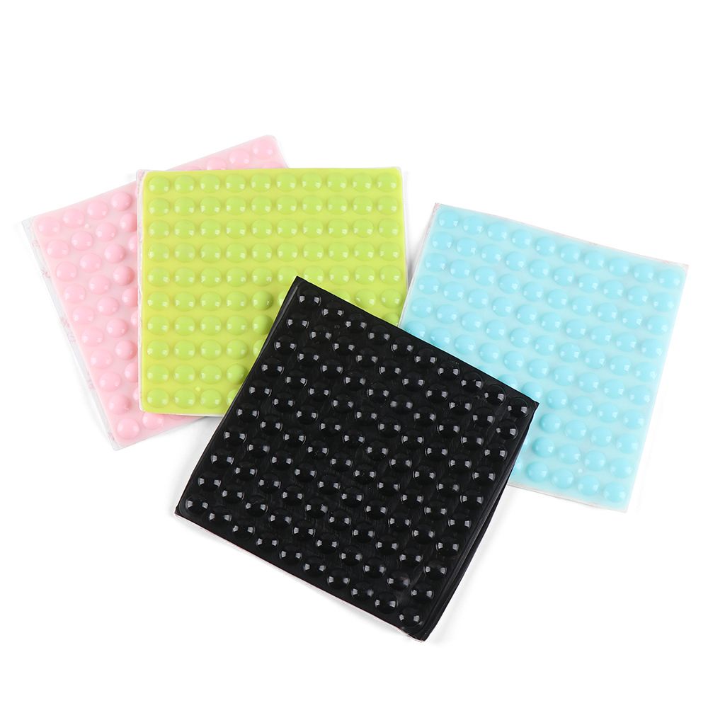 Bộ 100 cái nhãn dán cao su silicone đệm chống trượt chặn cửa hút sốc nhiều màu cho tủ đồ/cửa nhà