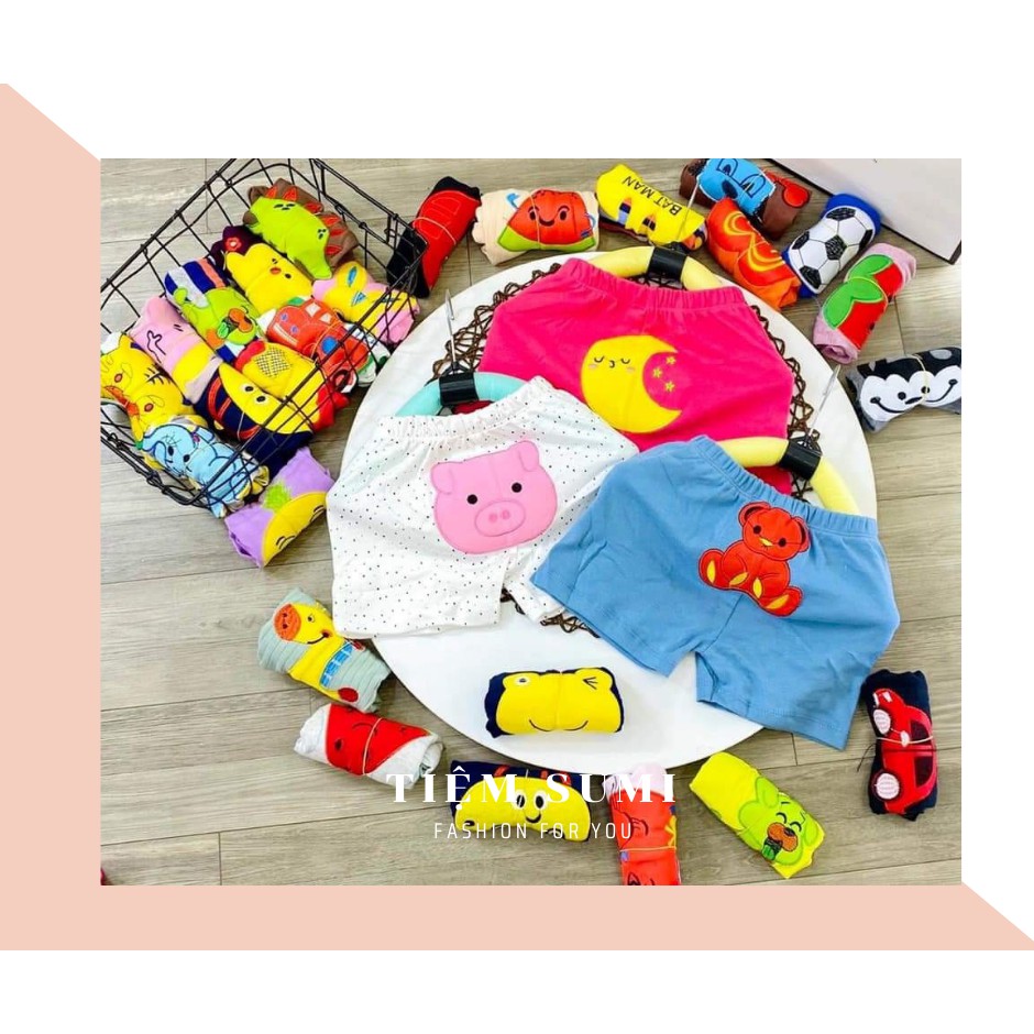 10 Quần mông thú siêu đáng iêu,thun cotton lửng co dãn (từ 3 tháng - 4tuổi)