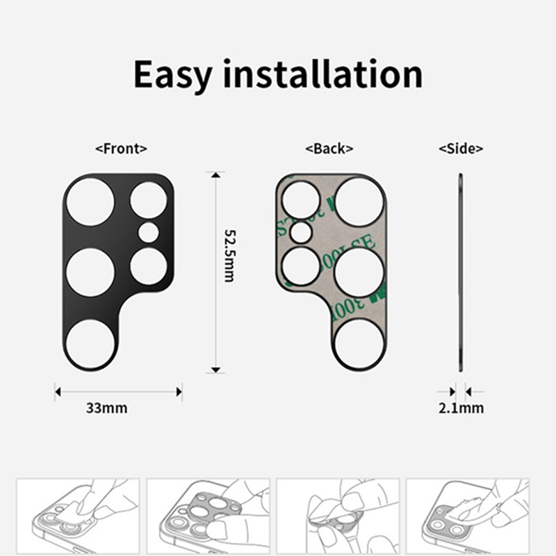 Nắp nhôm JANSIN bảo vệ camera sau thích hợp cho Samsung Galaxy S22 Ultra 5G S22 S22 Plus