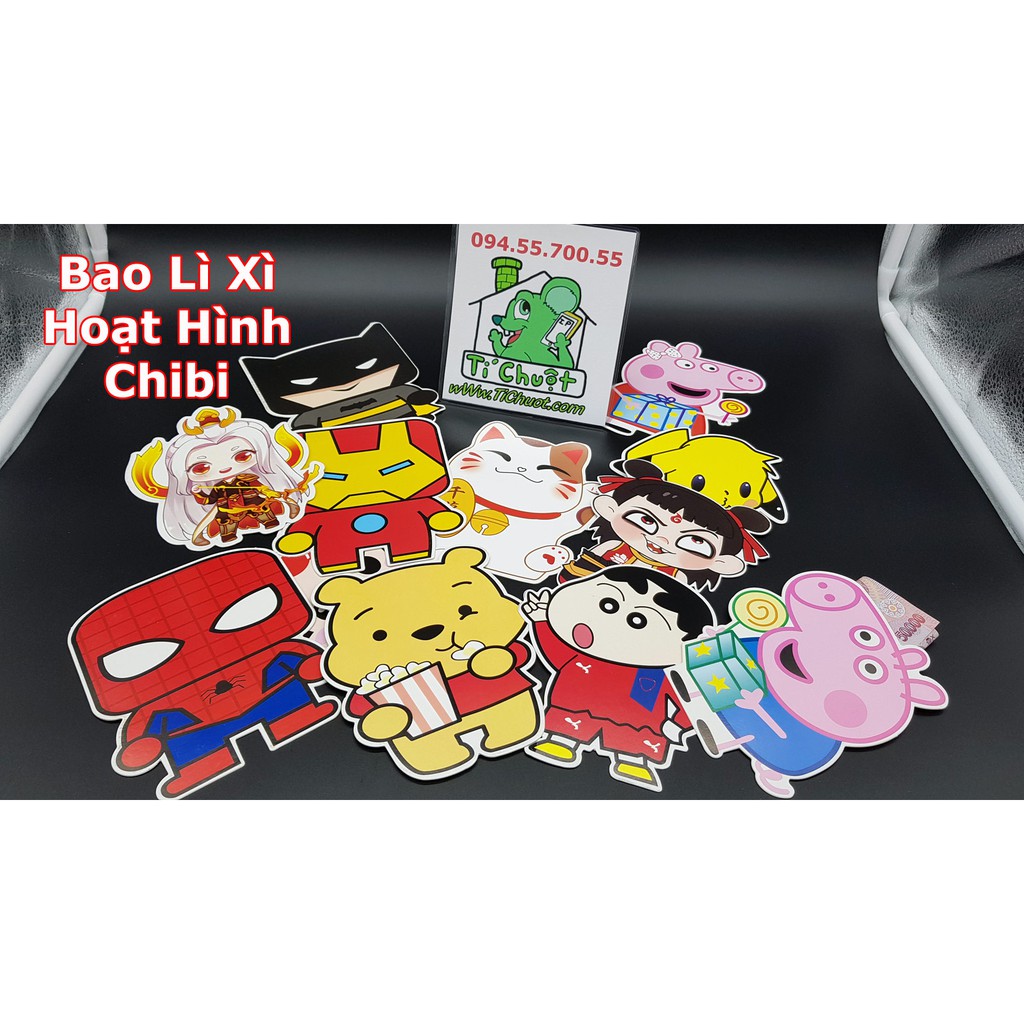 [Ảnh Thật] Bao Lì Xì Hoạt Hình Chibi Tết 2023