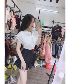 Áo sơ mi phối ren
