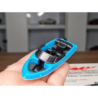 Xe Mô Hình Đồng Giá 25k - Mã 1210-N12-05  . Tàu Cano Kim Loại Size Mini Màu Trắng