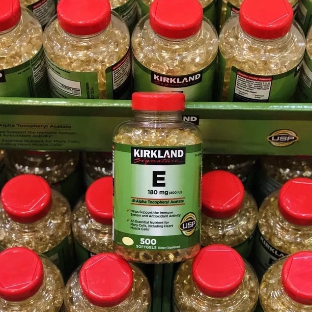 DATE 2025 Vitamin E 180mg Kirkland 500 Viên - Mỹ